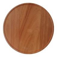 Prato 30 cm em Madeira Para Pizza Com 3 Pes